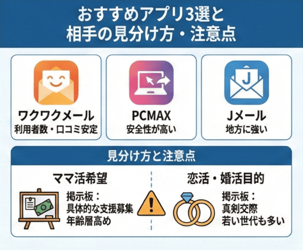 ママ活に使えるおすすめマッチングアプリ3選